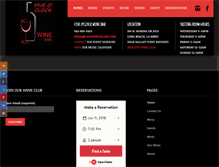 Tablet Screenshot of fivewinebar.com